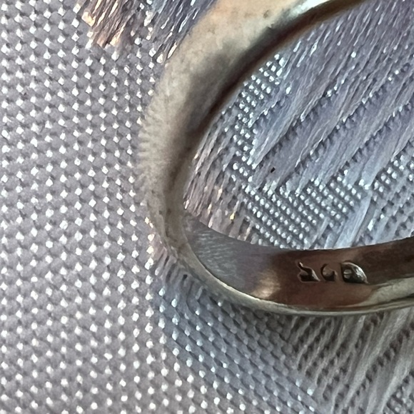 STERLING SILVER TURQUOISE RING 8.5 - Picture 5 of 9